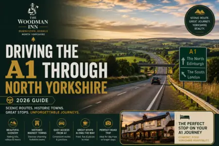 Driving the A1 through North Yorkshire with a stop near Bedale
