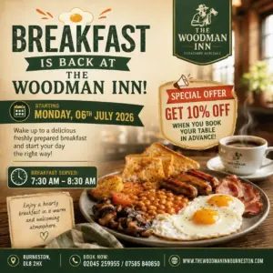 Woodmain Inn Breakfast