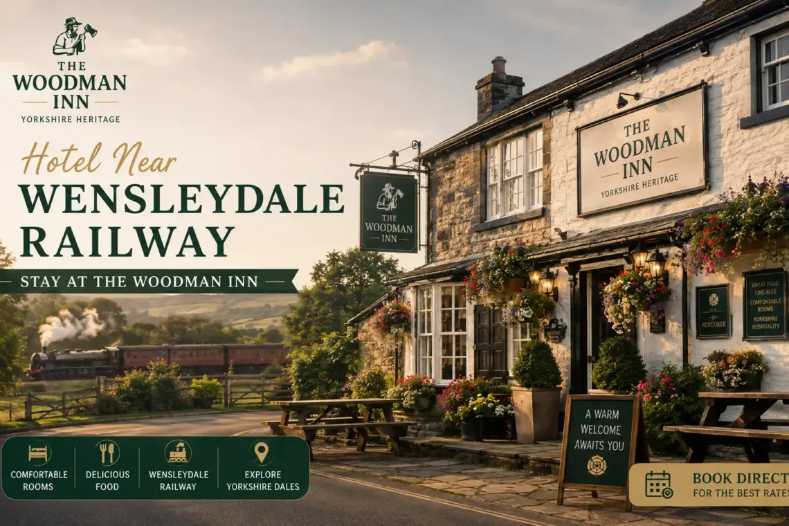 Hotel near Wensleydale Railway – The Woodman Inn, Burneston