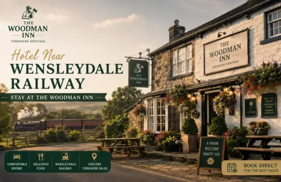 Hotel near Wensleydale Railway – The Woodman Inn, Burneston