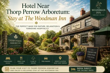 Hotel near Thorp Perrow Arboretum – The Woodman Inn, Burneston